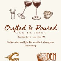 Crafted & Poured at The Den Coffeehouse & Wine Bar thumbnail