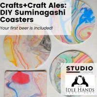 DIY Suminagashi Pour Art Coasters Workshop thumbnail