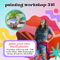 Paint-Your-Own Floral Planter Workshop at Uvida Shop thumbnail