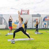 Free Saturday Morning Community Yoga at Boynton Yards, Somerville  thumbnail