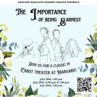 The Importance of Being Earnest with Harvard-Radcliffe Summer Theater thumbnail