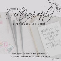 Beginner Calligraphy & Place Card Lettering at Rose Town Kitchen & Bar thumbnail
