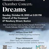 Horizon Ensemble: Chamber Concert: Dreams! thumbnail