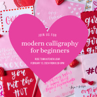 Valentine's Modern Calligraphy for Beginners at Rose Town Kitchen & Bar thumbnail