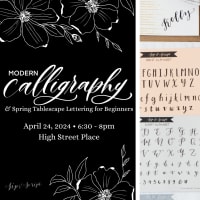 Modern Calligraphy & Spring Tablescape Lettering for Beginners @ High Street Place thumbnail