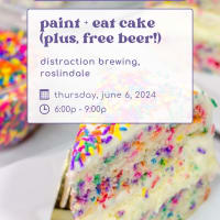 Workshop: Paint + Eat Cake at Distraction Brewing (+ FREE BEER!) thumbnail