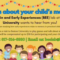 PAID Child Memory Study for Preschoolers at Boston University thumbnail