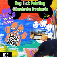 Dog "Lick Painting" At Dorchester Brewing Co. thumbnail