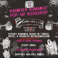 Haunted romance bookshop pop-up with Read My Lips Boston thumbnail