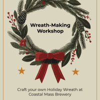 Wreathmaking Workshop at Coastal Mass Brewery thumbnail