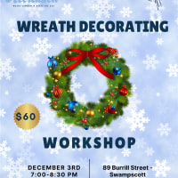 Holiday Wreath Decorating with Bluebird Bouquets in Swampscott thumbnail