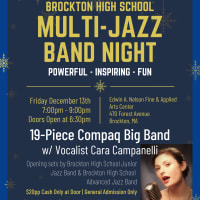 19-Piece Compaq Big Band w/ Vocalist Cara Campanelli at Brockton HS Holiday Fundraiser Concert thumbnail