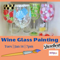 South Shore Pottery: Wine Glass Painting Class thumbnail