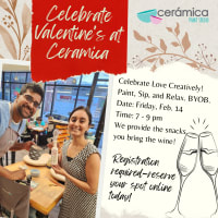 Celebrate Valentine's at Ceramica Paint Studio thumbnail