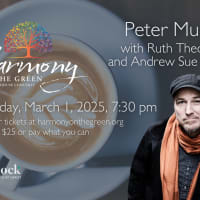 Peter Mulvey & Ruth Theodore with Andrew Sue Wing opening,  at Harmony on the Green in Lexington thumbnail