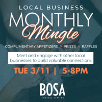 Monthly Business Mingle at BOSA Coastal Italian thumbnail