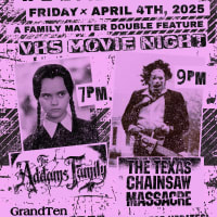 FREE VHS MOVIE NIGHT: Addams Family / Texas Chainsaw Massacre in Southie thumbnail