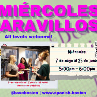 ¡Miércoles Maravilloso!: free in-person Spanish convo practice  thumbnail