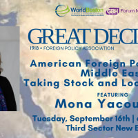 Great Decisions with Mona Yacoubian | American Foreign Policy in the Middle East: Taking Stock and Looking Ahead thumbnail