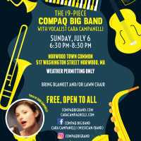 19-Piece Compaq Big Band w/ Vocalist Cara Campanelli at FREE Outdoor Concert at Norwood Town Common thumbnail
