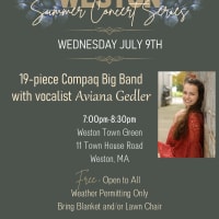 19-Piece Compaq Big Band w/ Vocalist Aviana Gedler at FREE Outdoor Concert at Weston Town Green thumbnail