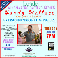 Extra Dimensional Wine Co. Yeah! Wine Tasting with Hardy Wallas at Bonde Fine Wine Shop thumbnail