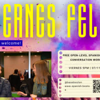 ¡Viernes Felices!: free in-person Spanish convo practice thumbnail