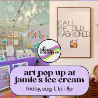 8/1: Art Pop-Up With The Blank Canvas Co. at Jamie's Ice Cream thumbnail