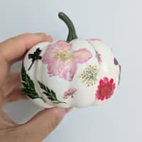Pressed Floral Mini Pumpkins thumbnail