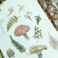 Intro to Watercolor: Mushrooms and Ferns thumbnail