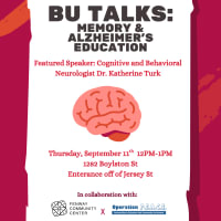 BU Talks: Memory/Alzheimer's Talk w/  Operation PEACE thumbnail