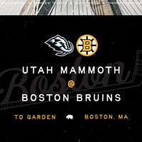 Boston Bruins vs. Utah Mammoth thumbnail
