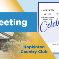 Hopkinton Dinner Meeting Tue Oct 21st, 6:30 pm - 9 pm: 40th Anniversary Celebration! And Annual Business Meeting thumbnail