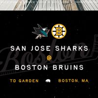 Boston Bruins vs. San Jose Sharks thumbnail
