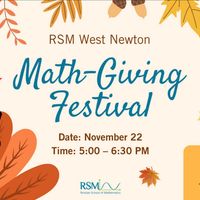 Math Giving Festival with RSM West Newton thumbnail