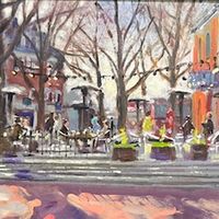 En Plein Aire Painting Demo at Threadneedle Gallery thumbnail