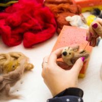 Needle Felted Holiday Birds at New England Botanic Garden thumbnail