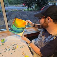 Sip & Paint #pourart @Trillium Brewery in Canton make your own Canvas & FREE 2pc coaster set. thumbnail