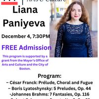 Piano Recital by Liana Paniyeva at First Church Boston  thumbnail