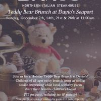 Teddy Bear Brunch at Davio's Seaport thumbnail