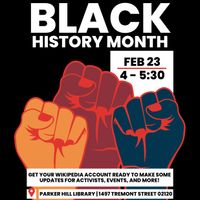 Wikipedia Edit-a-Thon: Black History Month thumbnail
