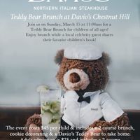 Teddy Bear Brunch at Davio's Chestnut Hill thumbnail