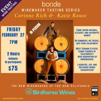 Wine Tasting with Corinne Rich & Katie Rouse of Birdhorse Wines at Bonde Fine Wine Shop thumbnail