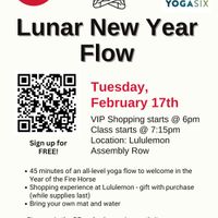 YogaSix Assembly Row - Lunar New Year Flow Powered by Lululemon  thumbnail