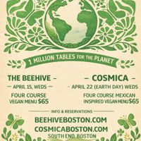 EARTH DAY MONTH — PLANT-BASED DINNERS AT THE BEEHIVE thumbnail