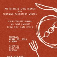 Channing Daughters Wine Dinner thumbnail