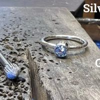 Silversmith a Ring with a Faceted Gemstone thumbnail