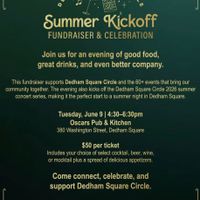 Dedham Square Circle’s Summer Kickoff Fundraiser & Celebration thumbnail