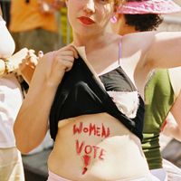 Mirana Comstock: EYE OF THE STORM: Photographs of Protest and Resistance Curated by Tina Chakarian and Petra Dankova thumbnail