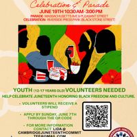 5th Annual Cambridge Juneteenth Celebration and Parade thumbnail
